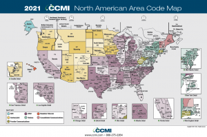CCMI 2021 Area Code LATA Map